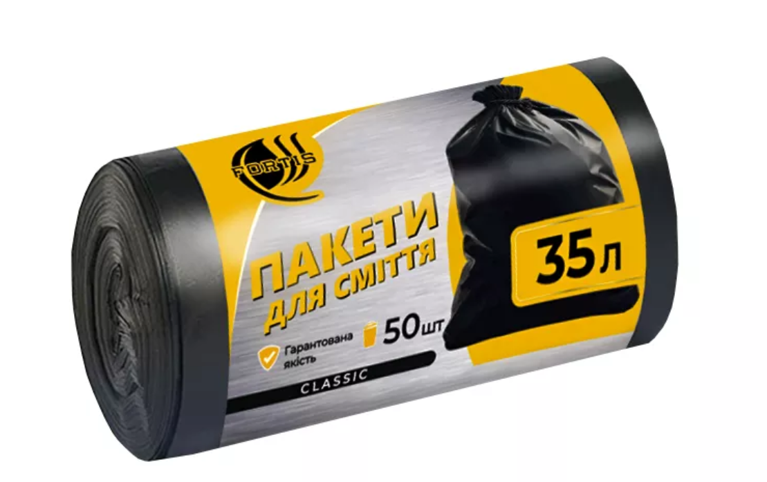 Мішки для сміття ТМ ЕКОВІЖЕН 35л 50шт в пакуванні, 50х60, 20 мкм